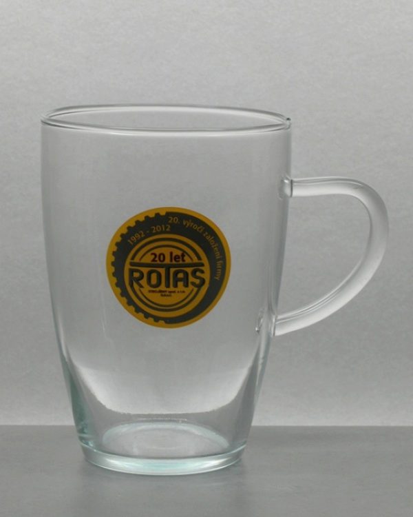 3farb Logo im Direktdruck Tampondruck auf Borosilikatglas