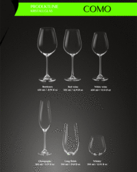 Glasformenübersicht COMO Kristallglas