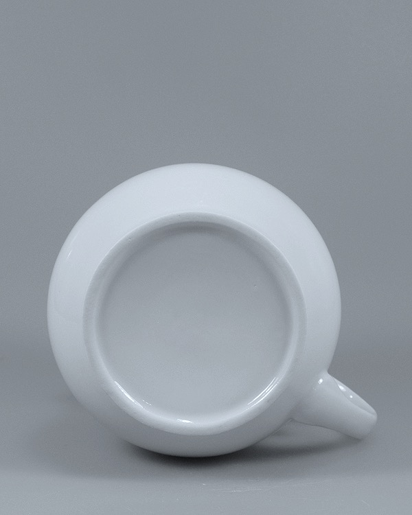 Unterseite, Kugelbecher, Kugeltasse, Kugel Becher, Kugel Tasse, Porzellan, Porzellanpott